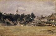 Edouard Manet Landscape with a Village Church Germany oil painting artist